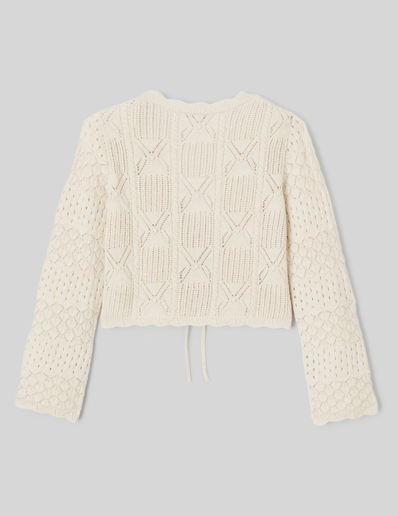 Gilet en crochet à nouer