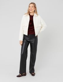 Veste boxy en laine