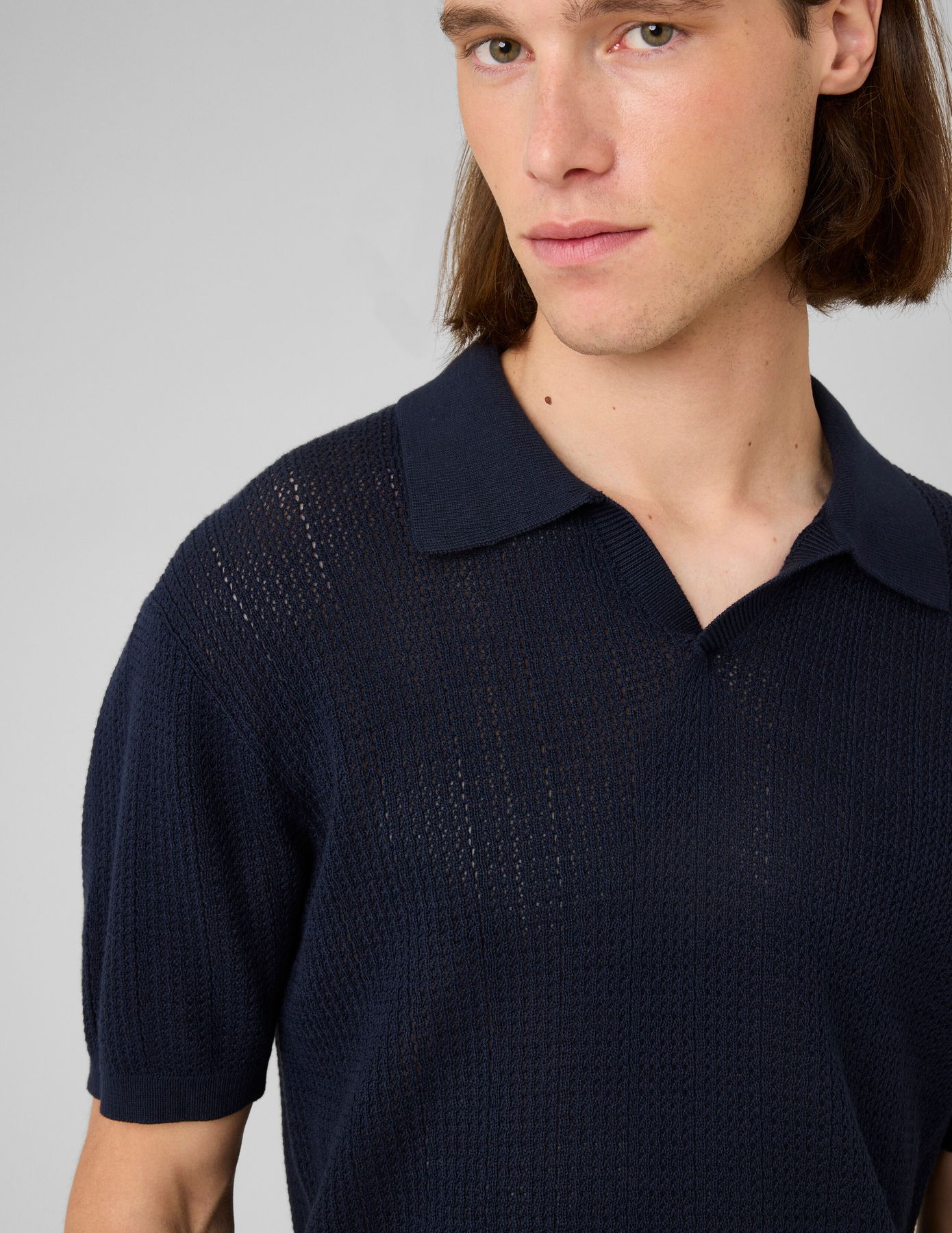 Polo maille ajour&eacute;e