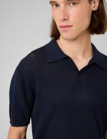 Polo maille ajour&eacute;e