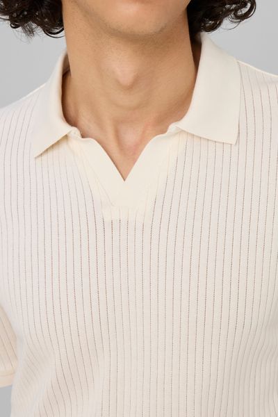 Polo maille c&ocirc;tel&eacute;e