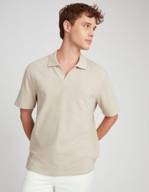 Polo matière fantaisie
