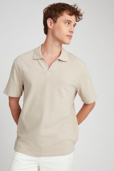 Polo matière fantaisie