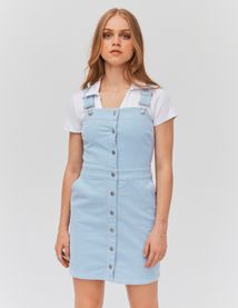 Robe en velours boutonnée