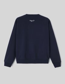 Sweat col rond brodé