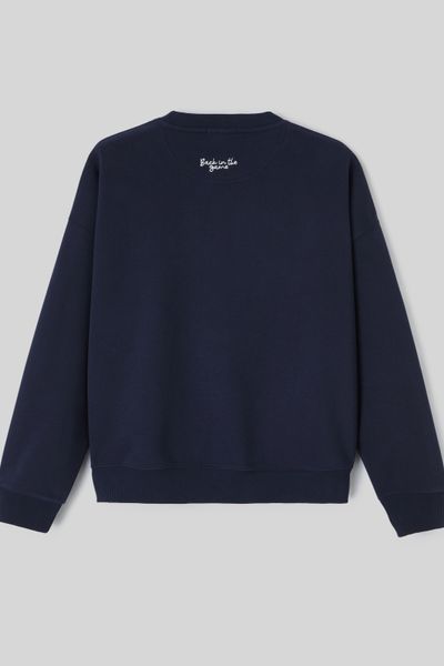 Sweat col rond brodé