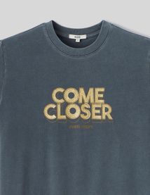 T-shirt imprim&eacute; paillettes