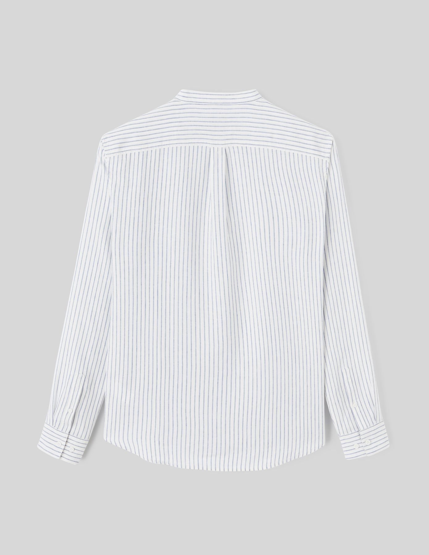 Chemise rayée col mao