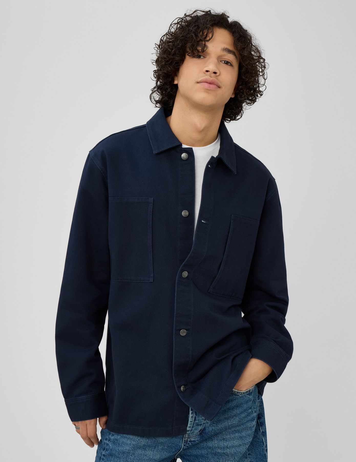 Surchemise en twill unie