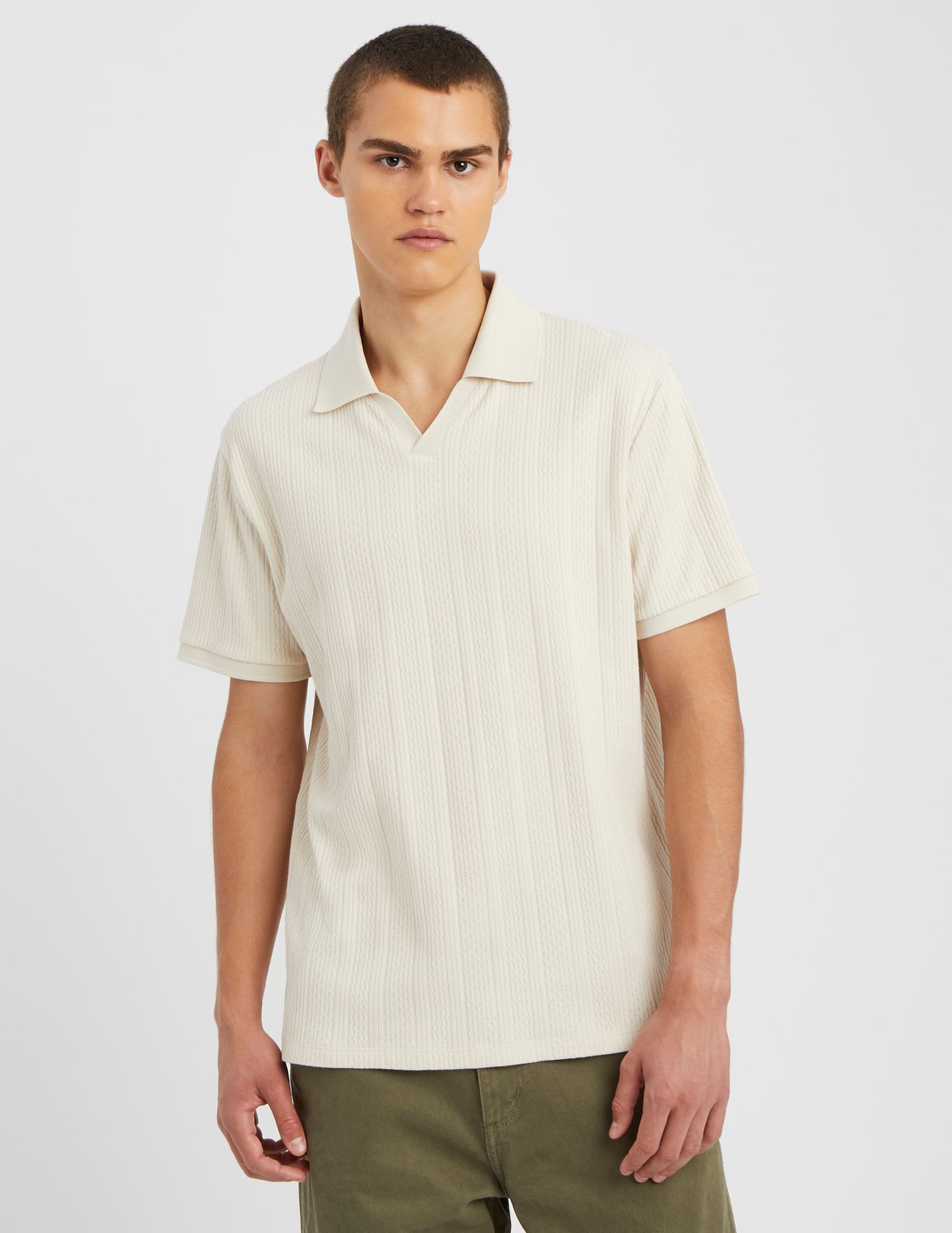 Polo maille fantaisie