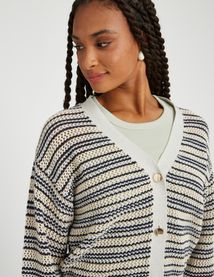 Gilet rayé pailleté