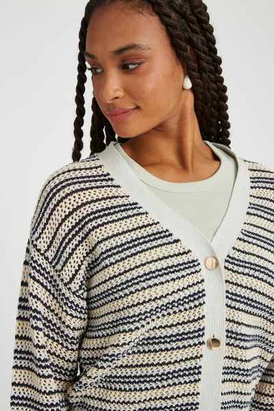 Gilet rayé pailleté