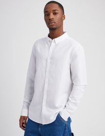 Chemise coton lin unie