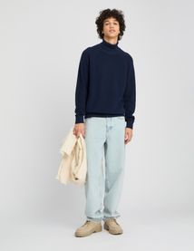 Pull col roulé