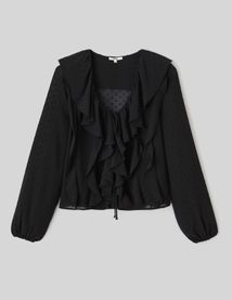 Blouse plumetis à volants
