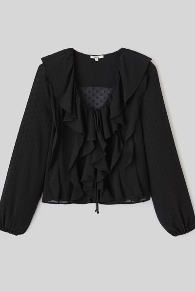 Blouse plumetis à volants