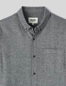 Chemise droite flanelle unie