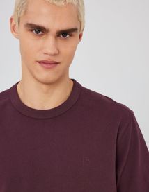 T-shirt lourd touché peau de pêche