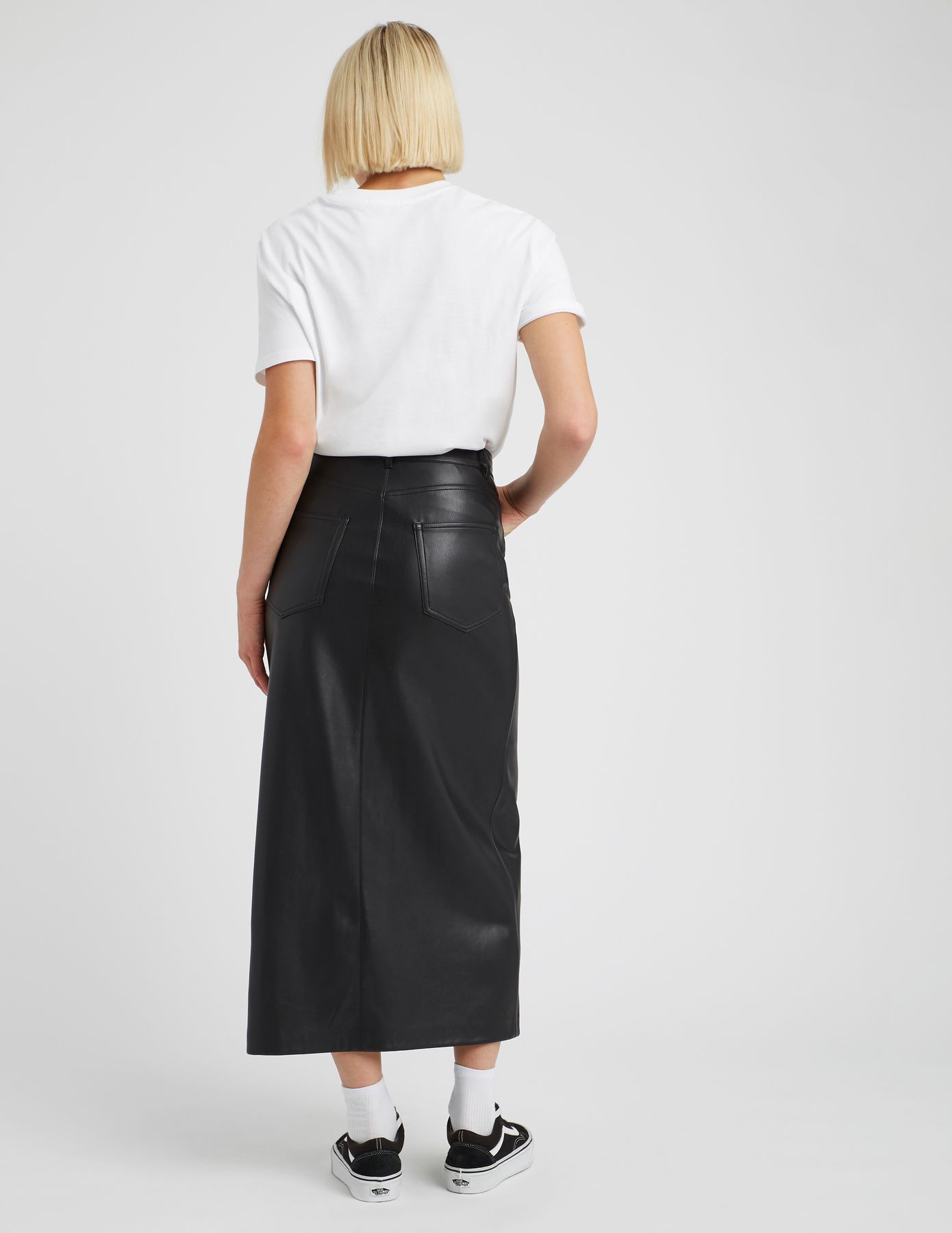 Jupe longue tissu enduit