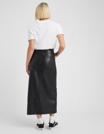 Jupe longue tissu enduit