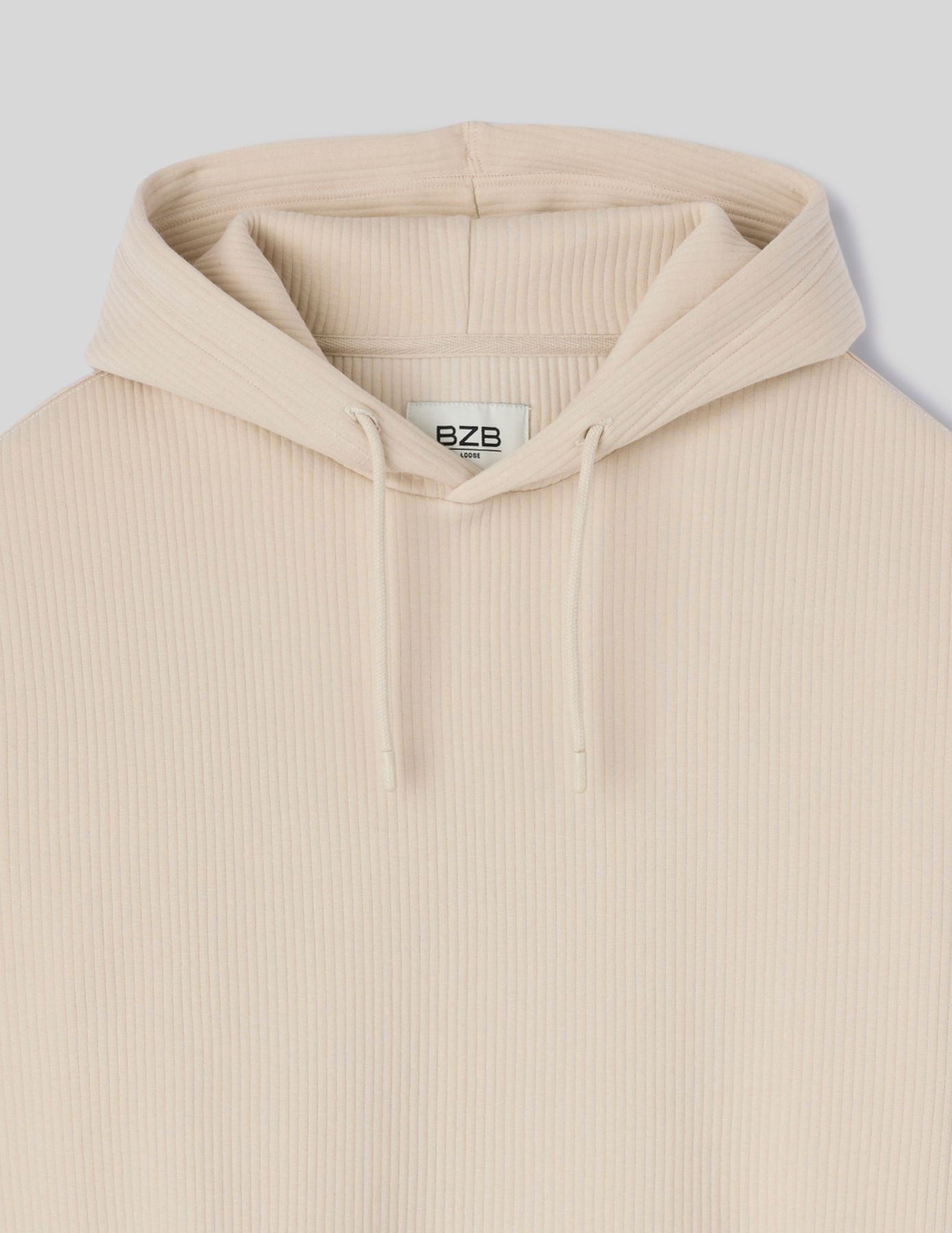 Sweat à capuche cotélé