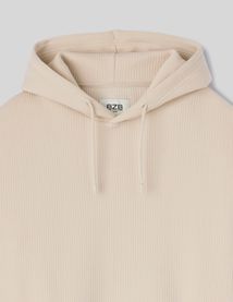 Sweat à capuche cotélé