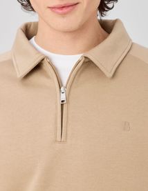 Sweat col polo zipp&eacute;