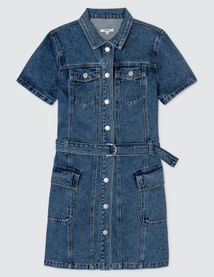 Robe courte en jean