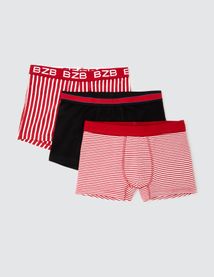 Lot de 3 boxers rayures