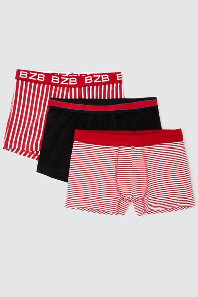 Lot de 3 boxers rayures