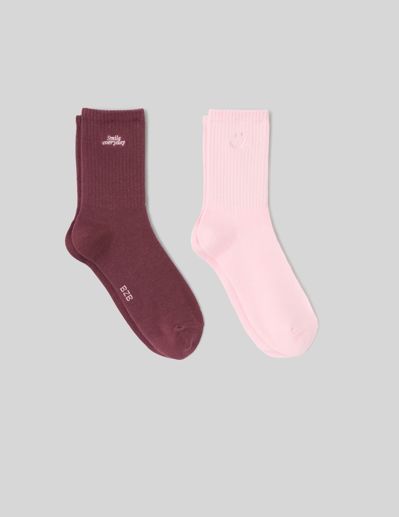 Lot de 2 paires de chaussettes bord&eacute;es