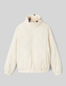 Blouson sherpa imprimé réversible