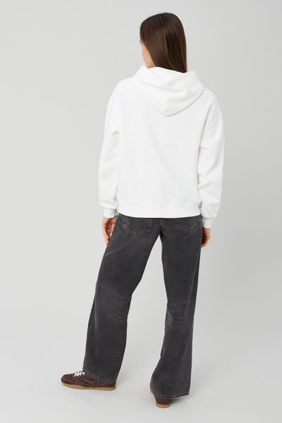 Sweat col capuche broderie poitrine