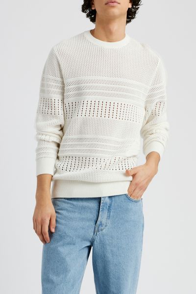 Pull col rond ajour&eacute;