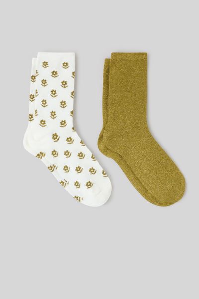 Lot de 2 paires de chaussettes lurex