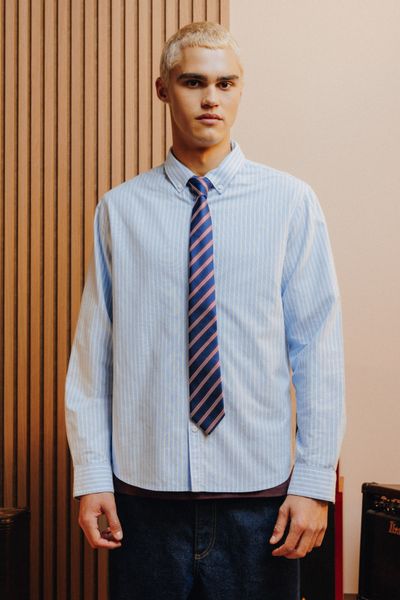 Chemise oxford rayée