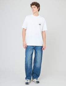 Jean barrel stone &agrave; d&eacute;coupes