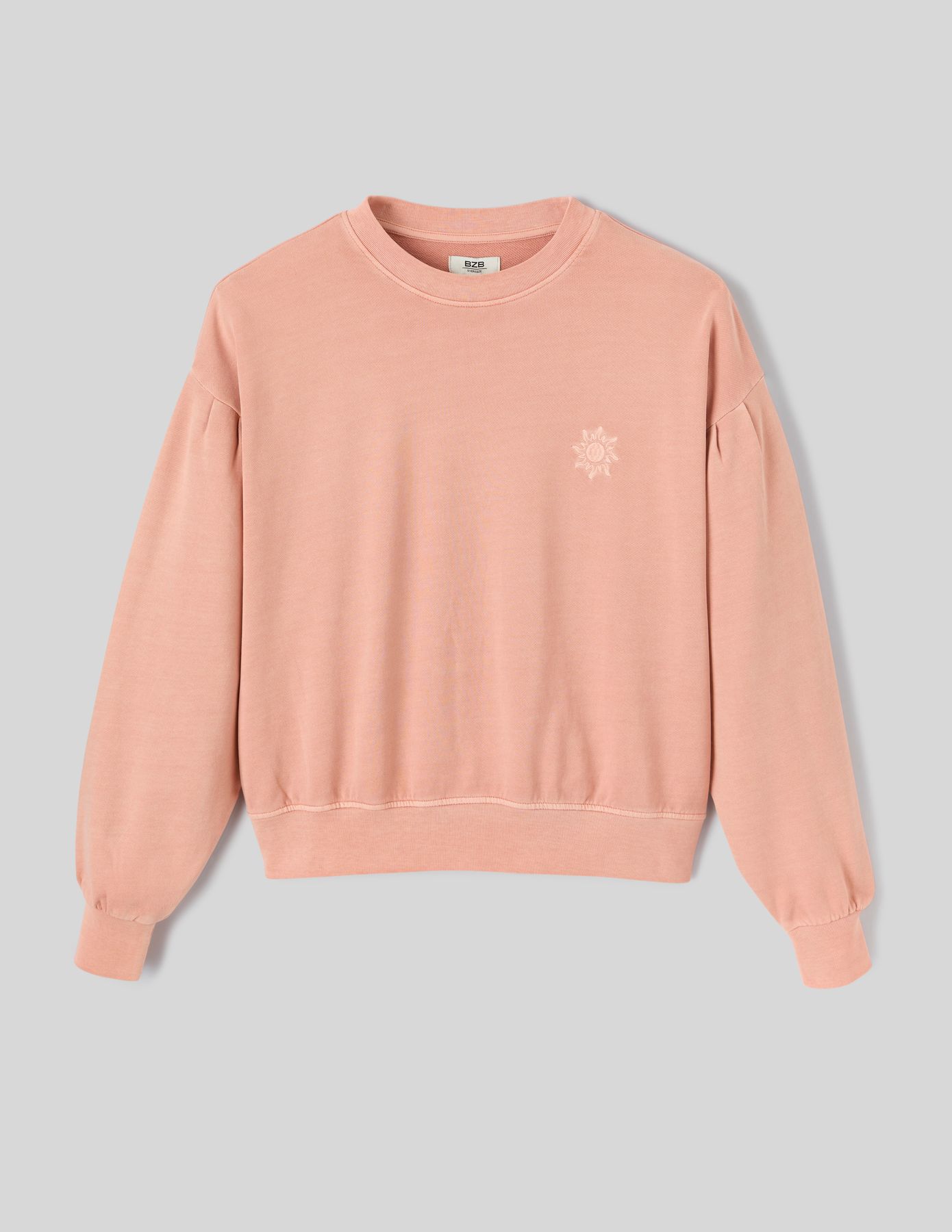 Sweat à fronces brodé