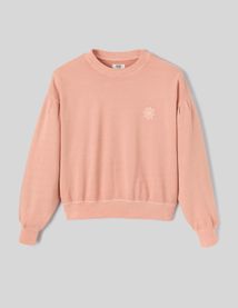 Sweat à fronces brodé