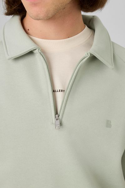 Sweat col polo zipp&eacute;