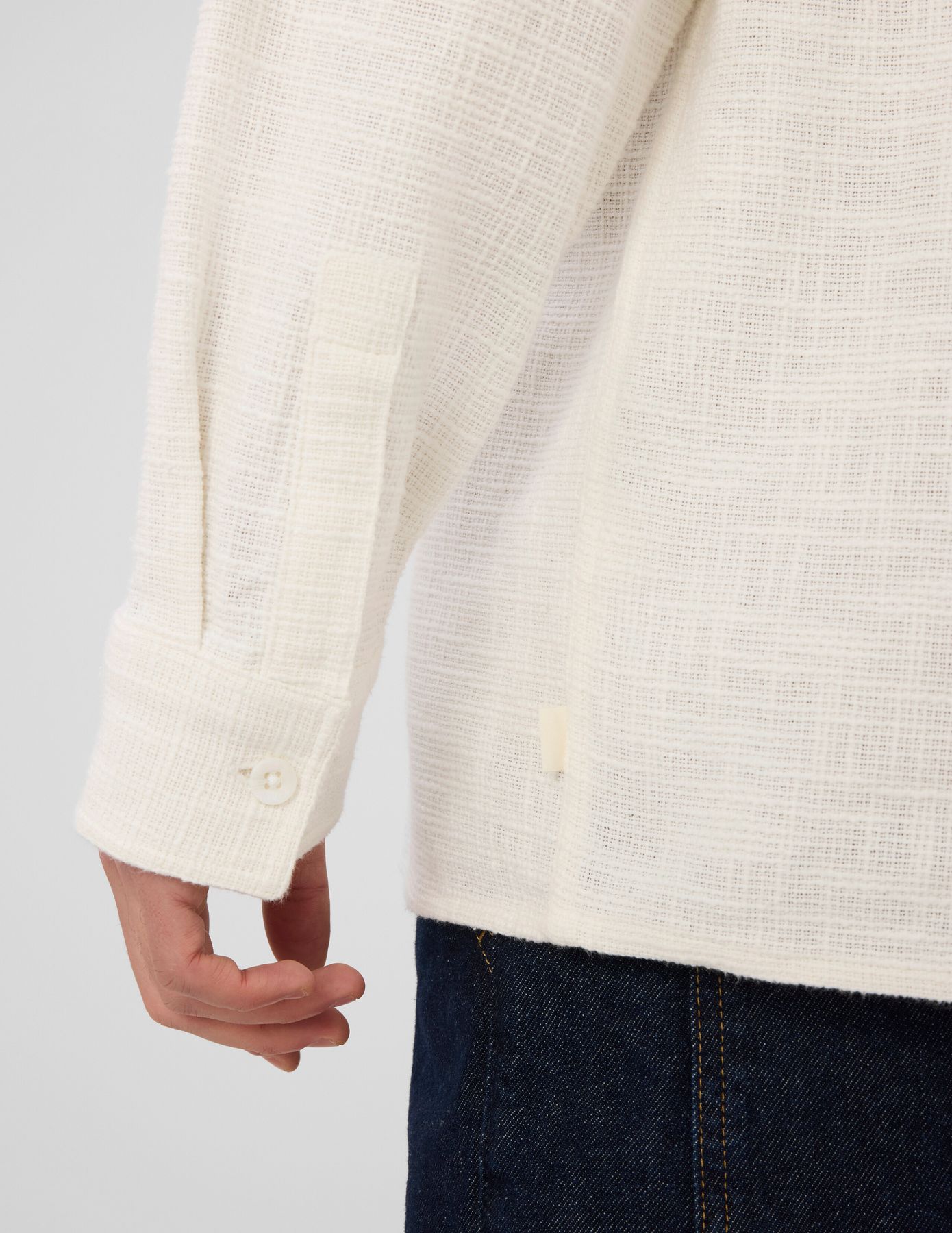 Surchemise unie mati&egrave;re fantaisie