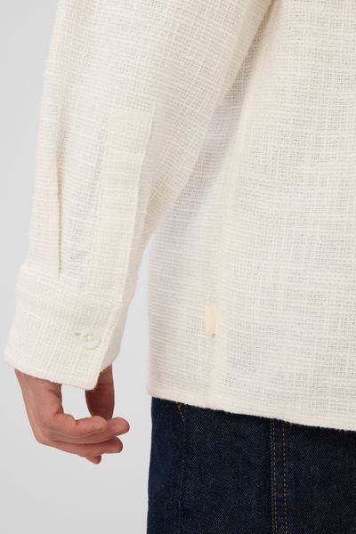 Surchemise unie mati&egrave;re fantaisie