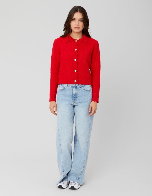 Gilet col polo boutonn&eacute;