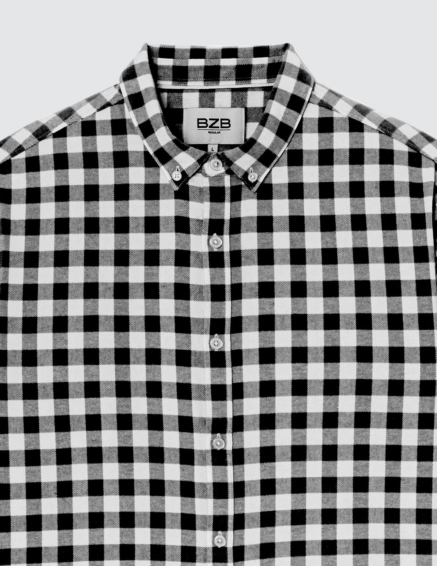 Chemise droite à carreaux
