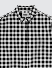 Chemise droite à carreaux