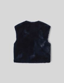 Veste matière duveteuse sans manches