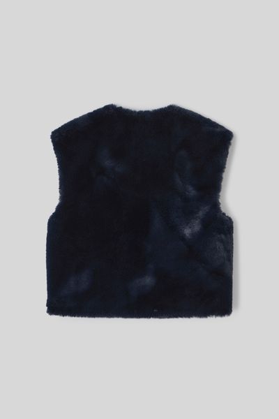 Veste matière duveteuse sans manches