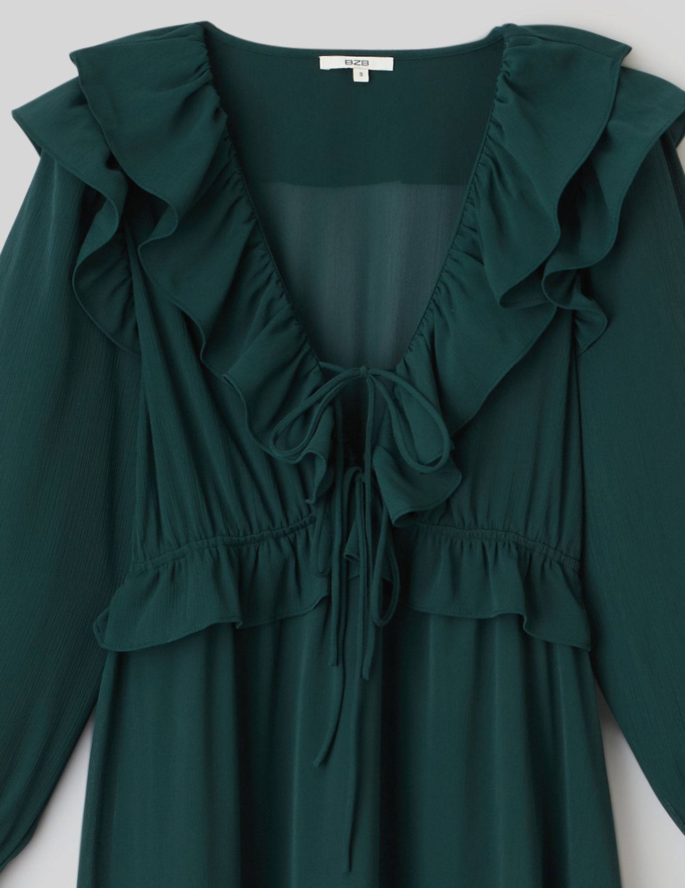 Robe longue unie en polyester recyclé