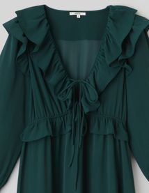 Robe longue unie en polyester recyclé