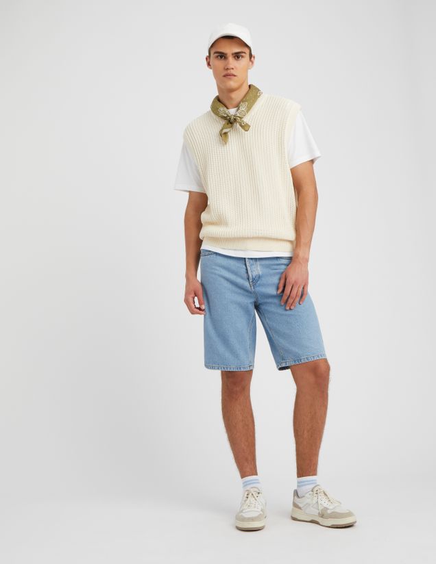 Pull uni sans manches